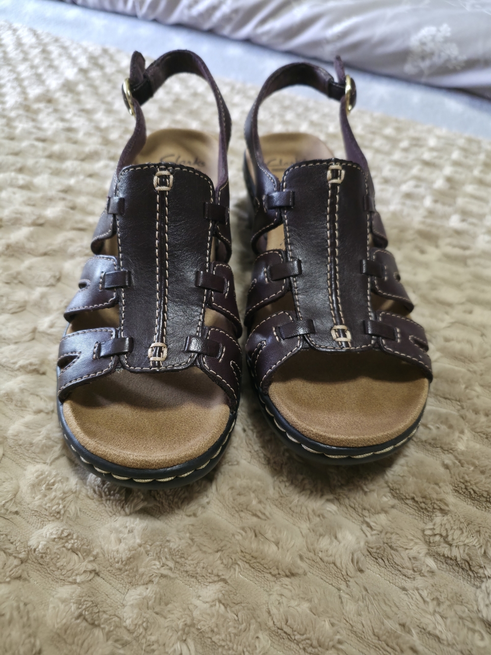 Women’s Brown Leather Slingback Sandals - Comfortable Summer Style